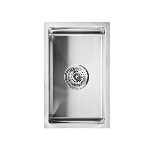 240mm Stainless Steel Kitchen Sink - Single Bowl - Brushed Nickel
