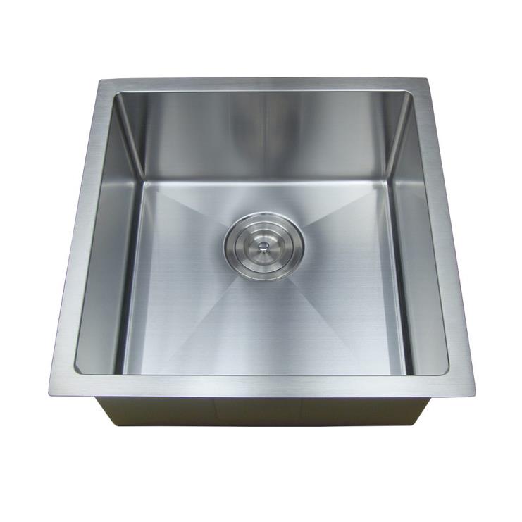450mm Stainless Steel Kitchen Sink - Single Bowl - Brushed Nickel