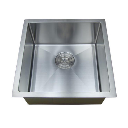450mm Stainless Steel Kitchen Sink - Single Bowl - Brushed Nickel