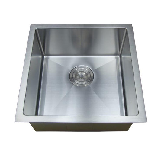 450mm Stainless Steel Kitchen Sink - Single Bowl - Brushed Nickel