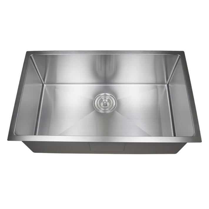 750mm Stainless Steel Kitchen Sink - Single Bowl - Brushed Nickel