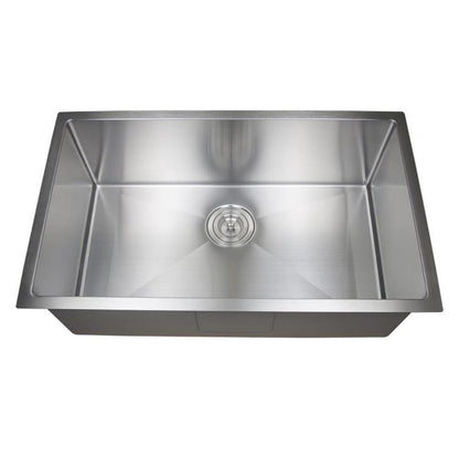 750mm Stainless Steel Kitchen Sink - Single Bowl - Brushed Nickel