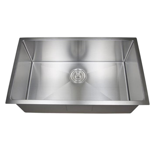 750mm Stainless Steel Kitchen Sink - Single Bowl - Brushed Nickel