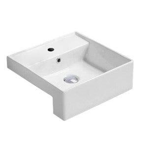 410mmx410mm  Semi Recess Basin - Gloss White