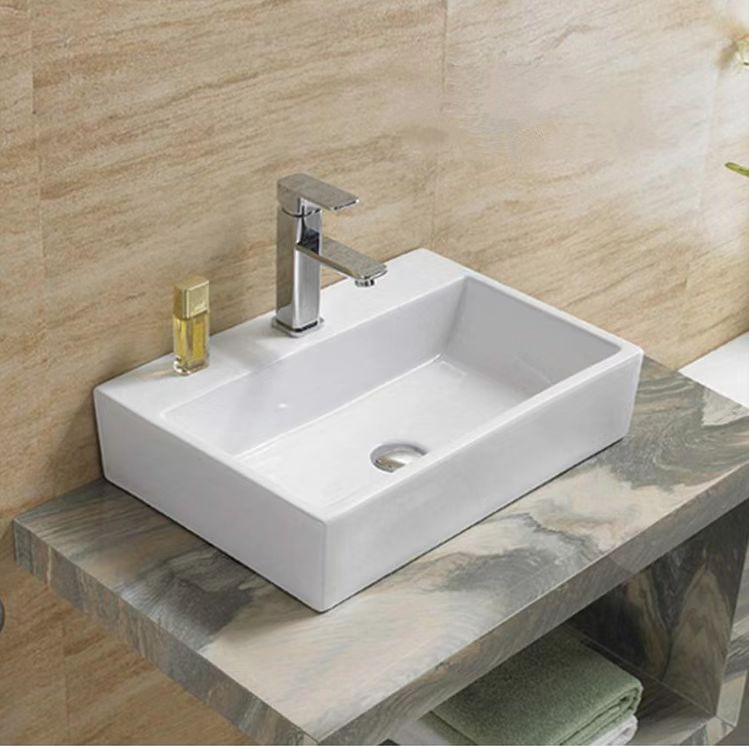 535mmx370mm  Above Counter Basin - Gloss White