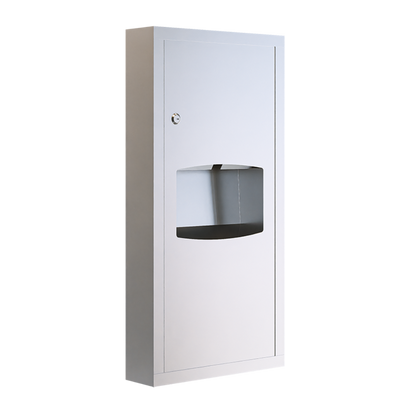 Surface Mounted Paper Towel Dispenser and 6.5 Litre Waste Receptacle SS