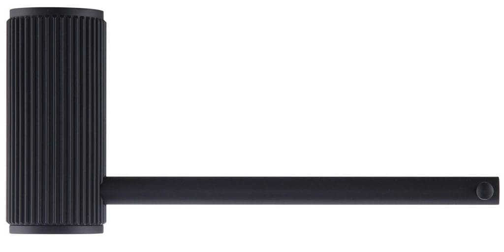 Mica Fluted Toilet Paper Holder - Black