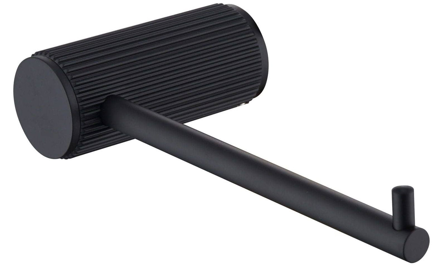 Mica Fluted Toilet Paper Holder - Black