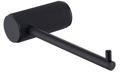 Mica Fluted Toilet Paper Holder - Black
