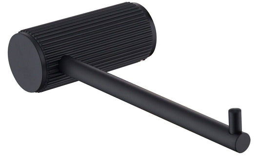 Mica Fluted Toilet Paper Holder - Black