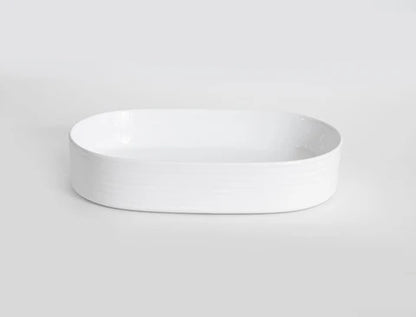 600*380*125mm Gloss White with Fluted Design Above Counter Basin