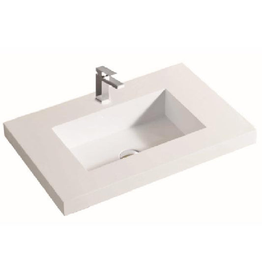 600mm  Poly Top - Gloss White