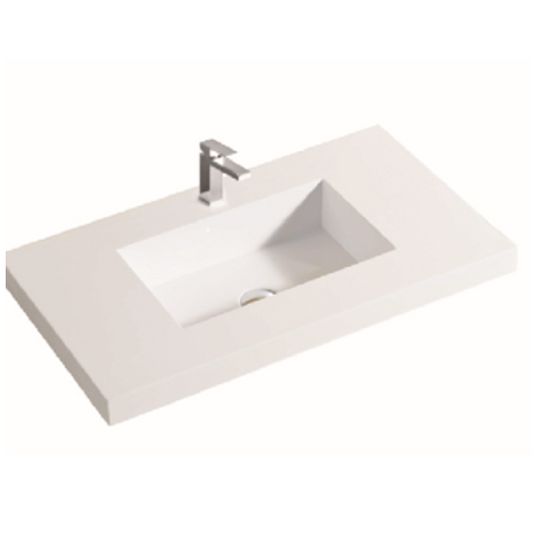 750mm  Poly Top - Gloss White
