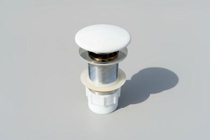 Matte White Ceramic Cap for Pop-up Waste