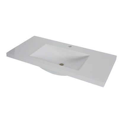 900mm  Poly Top - Gloss White