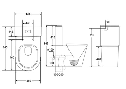 Quay Back To Wall Rimless Toilet Suite