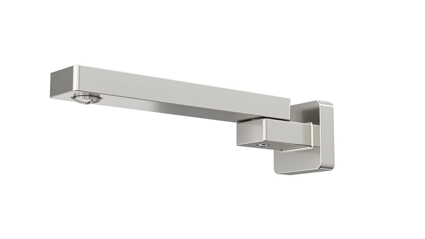 Quadra Swivel Wall Bath Spout - Brushed Nickel