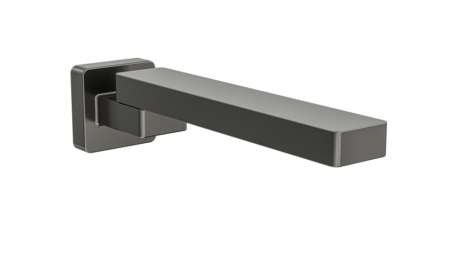 Quadra Swivel Wall Bath Spout - Gunmetal