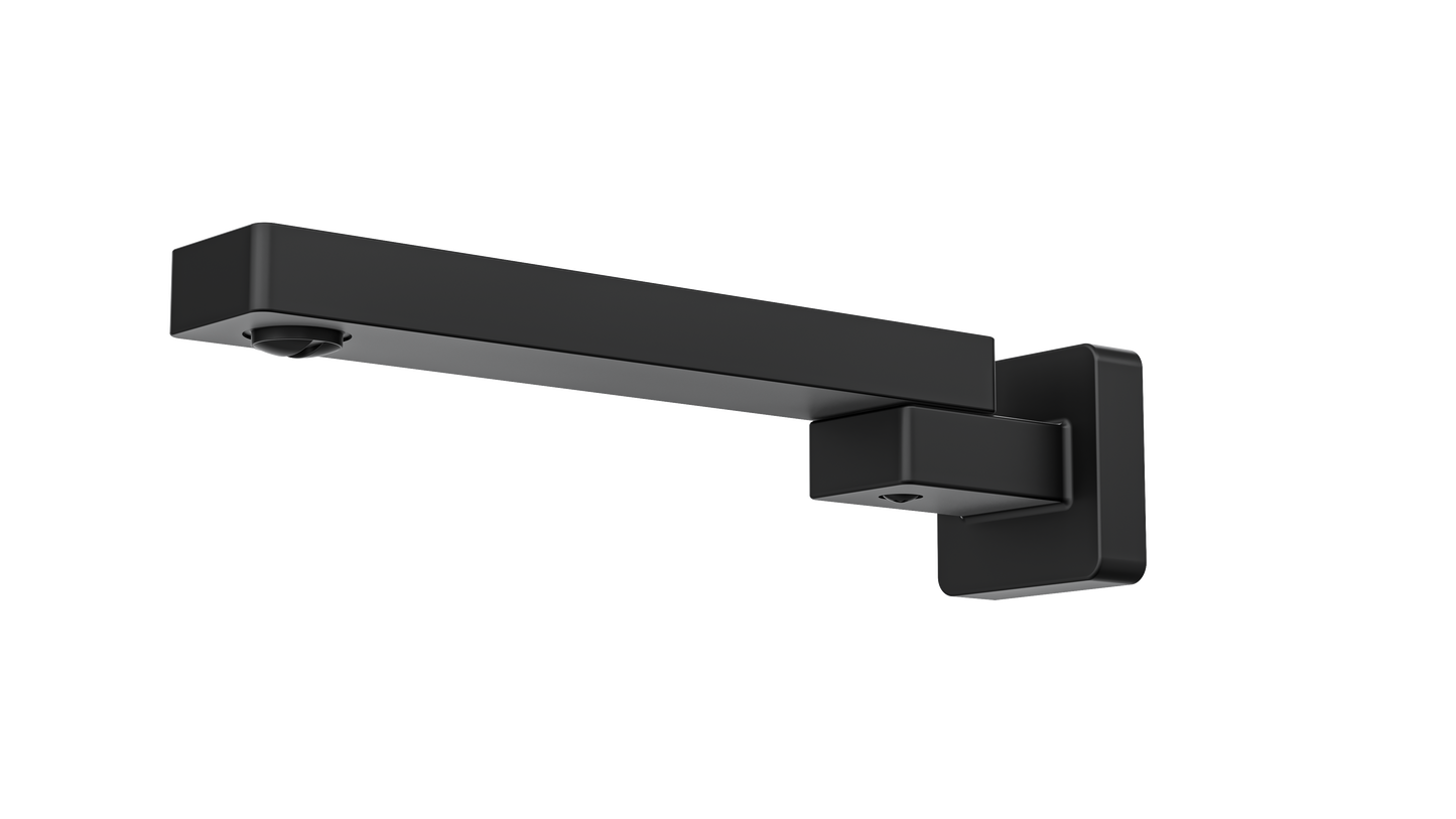 Quadra Swivel Wall Bath Spout - Matte Black