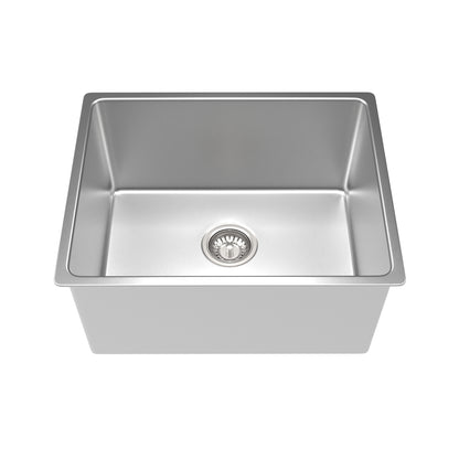 Quadra 540mm Single Bowl Sink - Brushed Stainless