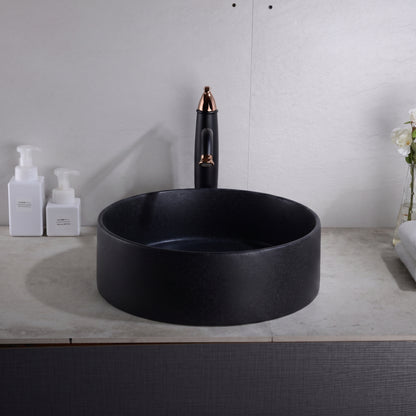 410mmx410mm  Above Counter Basin Quartz - Matte Black