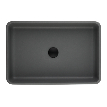 600mmx400mm  Above Counter Basin Quartz - Matte Grey