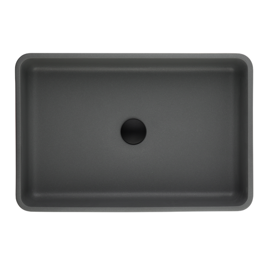 600mmx400mm  Above Counter Basin Quartz - Matte Grey