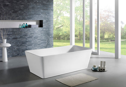 1200mm Freestanding Bathtub - No Overflow - Gloss White