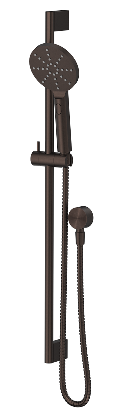 Mica Shower Head on Rail Round - Dusk Bronze