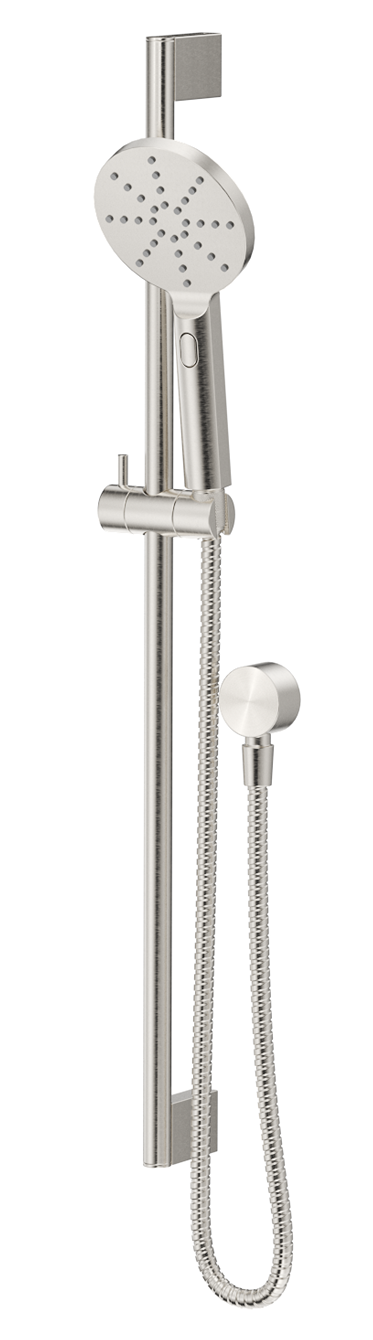 Mica Shower Head on Rail Round - Brushed Nickel
