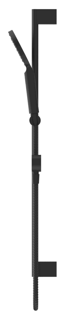 Mica Shower Head on Rail Round - Black