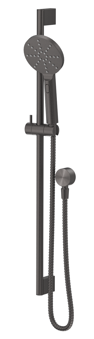 Mica Shower Head on Rail Round - Gunmetal