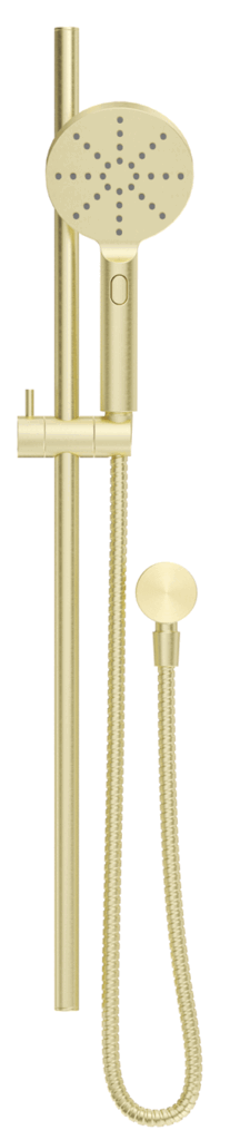 Mica Shower Head on Rail Round - French Gold