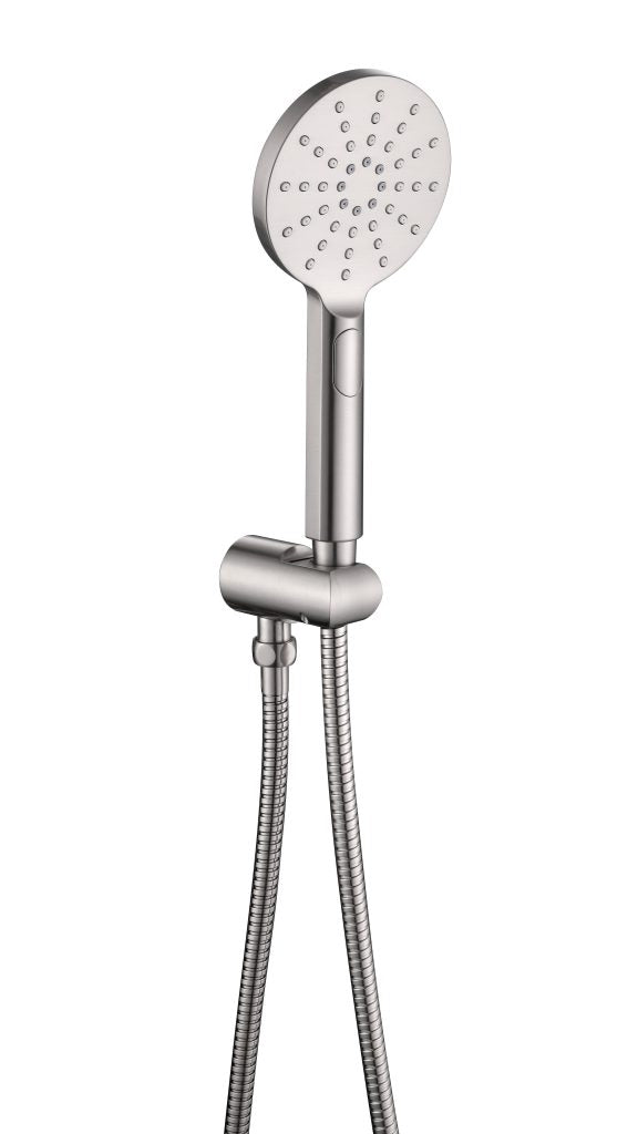 Mica Wide Hand Shower On Wall Bracket - Brushed Nickel