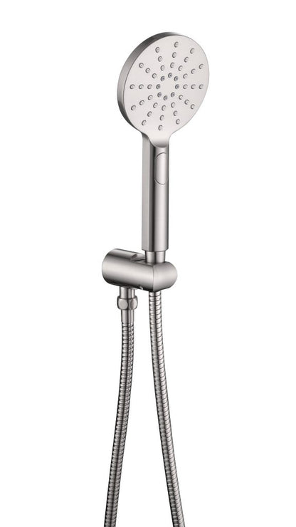 Mica Wide Hand Shower On Wall Bracket - Brushed Nickel