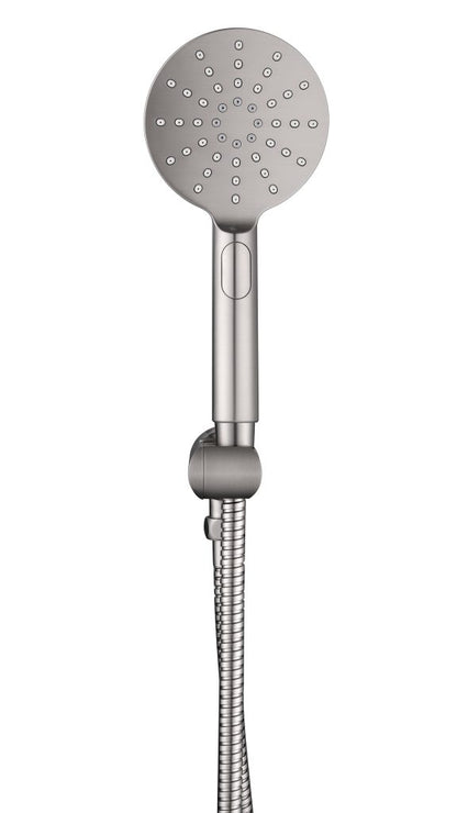Mica Wide Hand Shower On Wall Bracket - Brushed Nickel