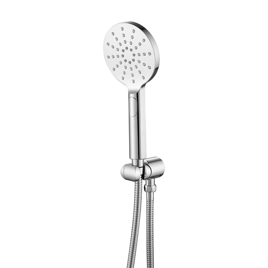 Mica Wide Hand Shower On Wall Bracket - Chrome