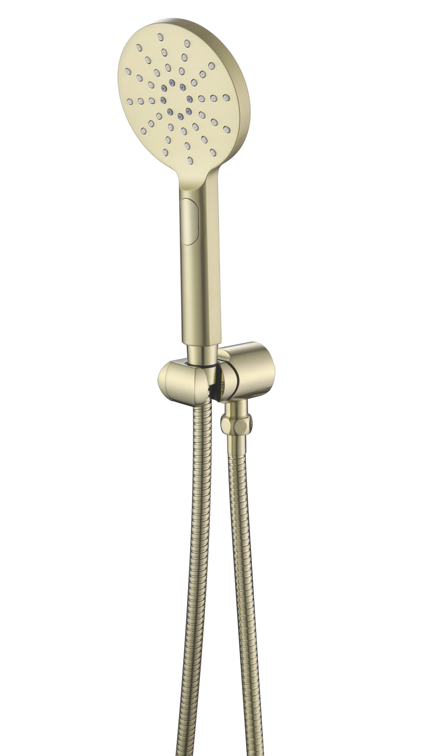 Mica Wide Hand Shower On Wall Bracket - French Gold