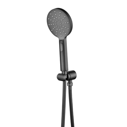 Mica Wide Hand Shower On Wall Bracket - Gunmetal