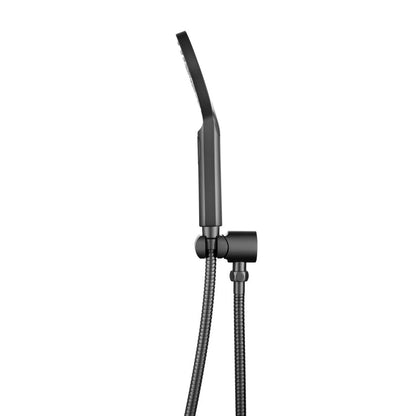 Mica Wide Hand Shower On Wall Bracket - Gunmetal