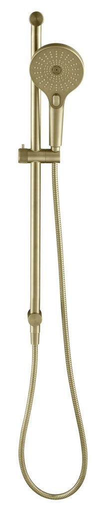 Mica Fluted Shower Head on Rail - French Gold - (BOM)