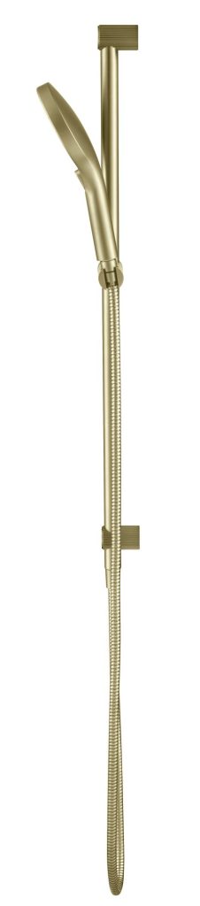 Mica Fluted Shower Head on Rail - French Gold - (BOM)