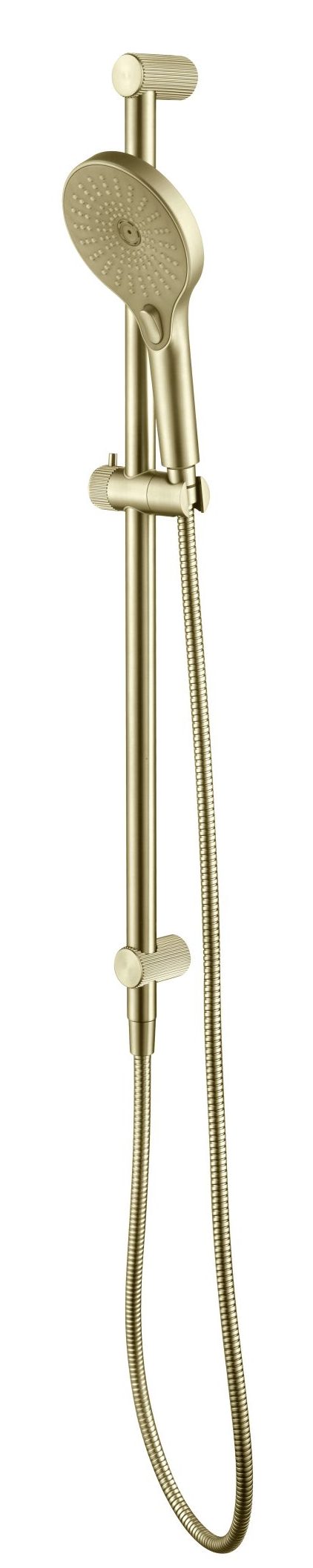 Mica Fluted Shower Head on Rail - French Gold - (BOM)