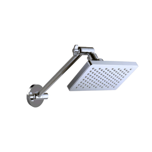 Renew 150x90mm Rectangular Shower Head & Link lock Arm   - Chrome