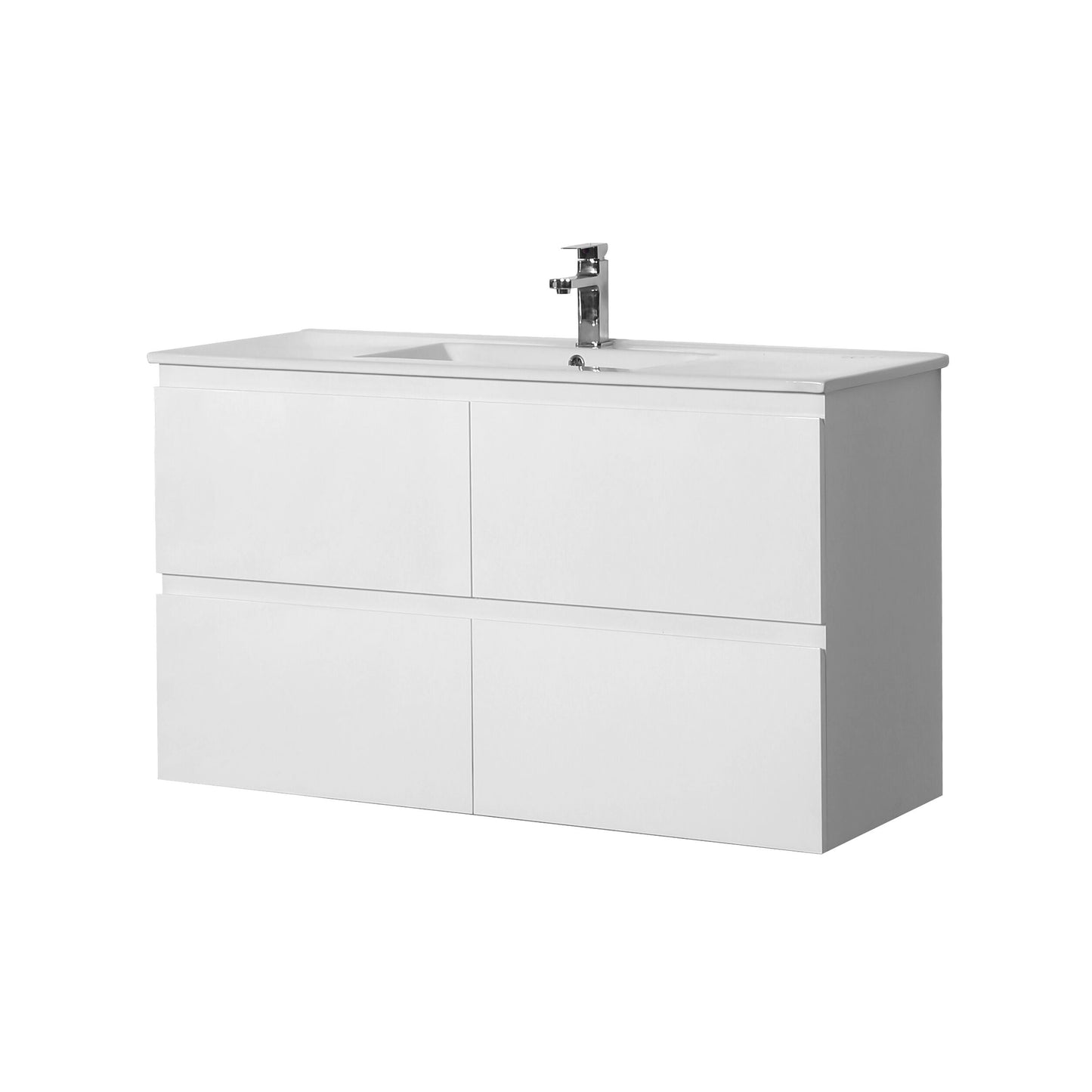 1200mm Riva Wall Hung Vanity PVC Cabinet Only - Gloss White