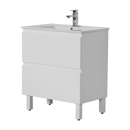 750mm Riva Floor Vanity PVC Cabinet Only - Gloss White