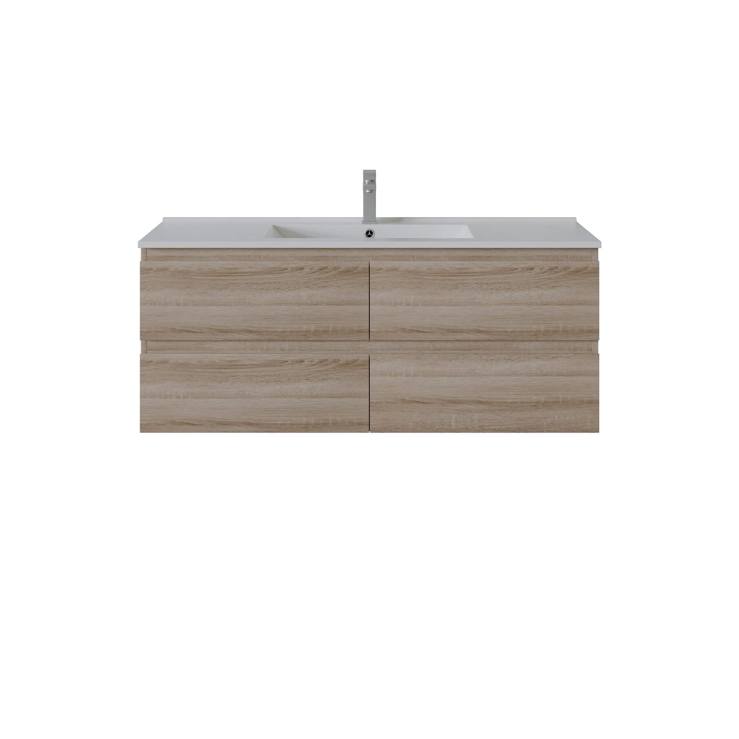 1200mm Revive Wall Hung Vanity PVC - Cabinet Only - Single Bowl - Matte White