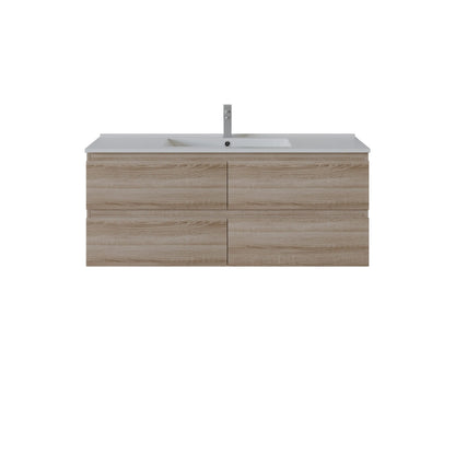 1200mm Revive Wall Hung Vanity PVC - Cabinet Only - Single Bowl - Matte White