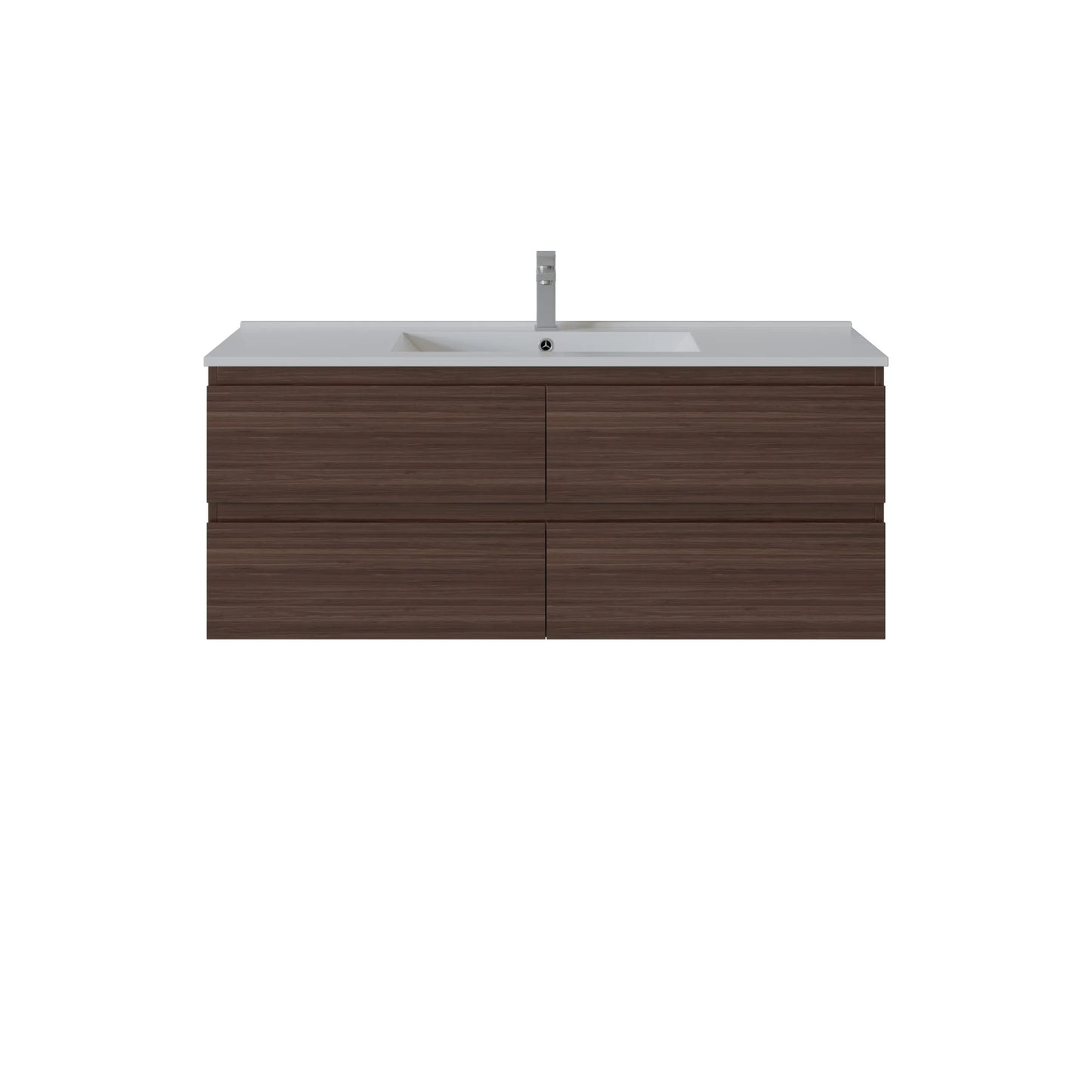 1200mm Revive Wall Hung Vanity PVC - Cabinet Only - Single Bowl - Matte White