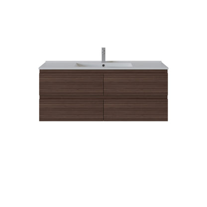 1200mm Revive Wall Hung Vanity PVC - Cabinet Only - Single Bowl - Matte White